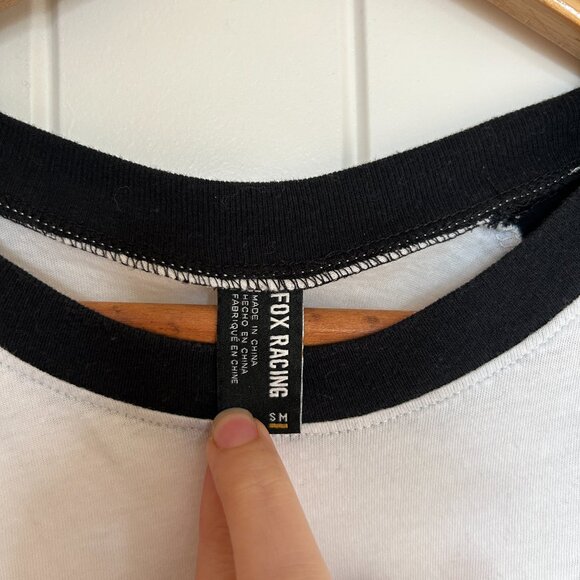 Fox Racing Colorblocked 3/4 Sleeve Raglan Baseball Tee - Picture 2 of 3